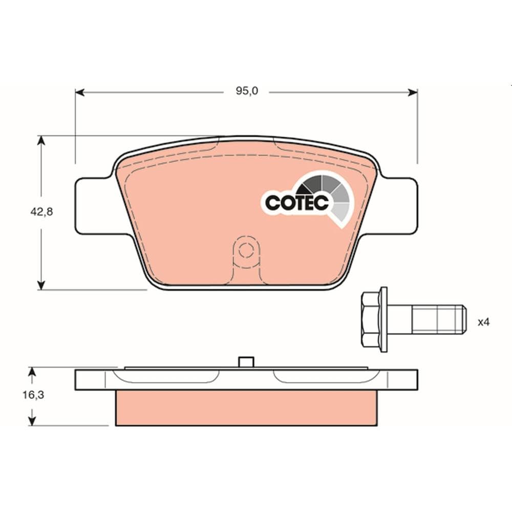 Set placute frana disc TRW GDB1485