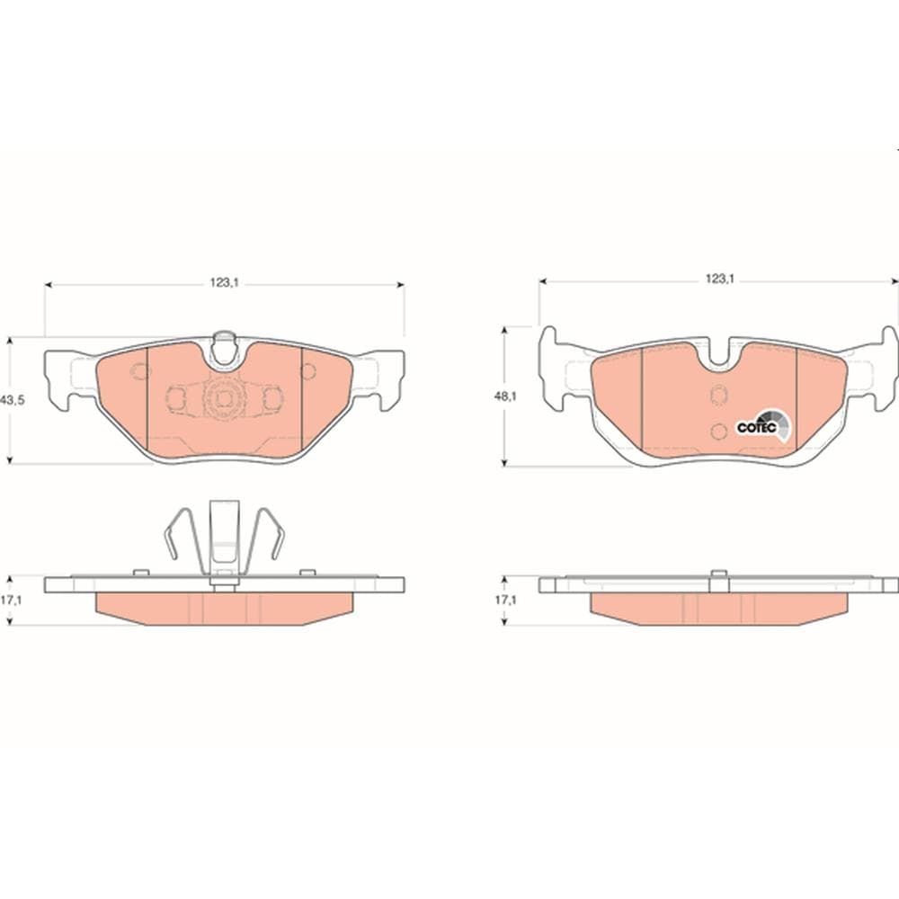 Set placute frana disc TRW GDB1626