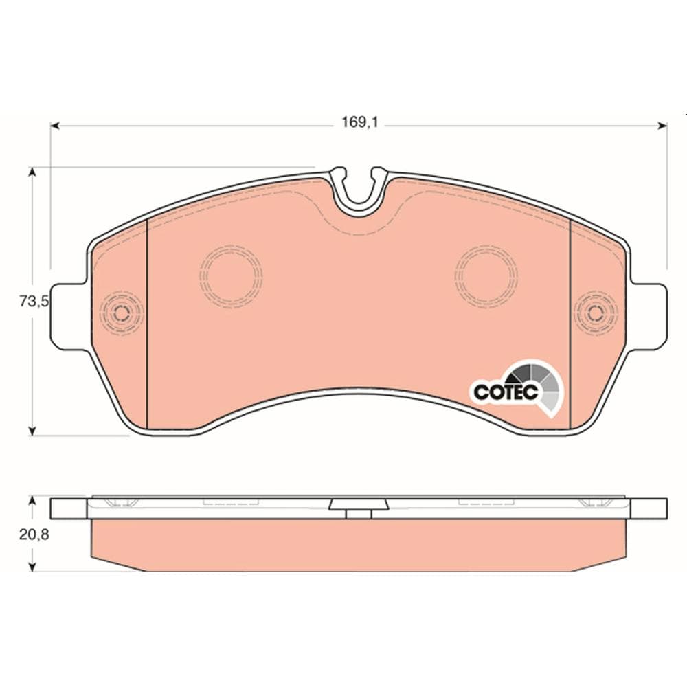 Set placute frana disc TRW GDB1696
