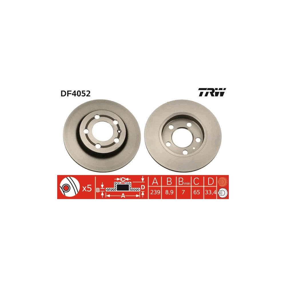 Disc frana TRW DF4052