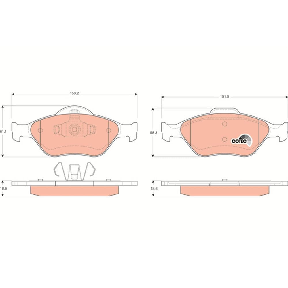 Set placute frana disc TRW GDB1419