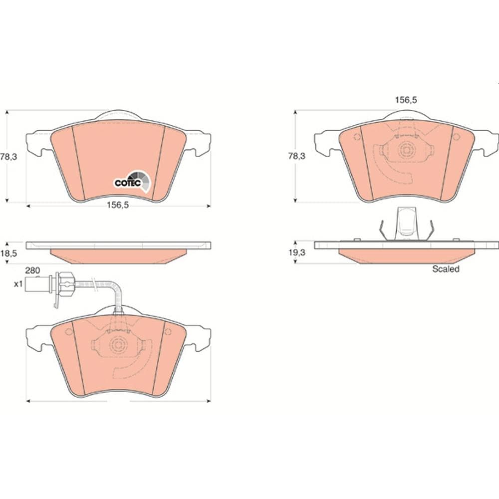 Set placute frana disc TRW GDB1538