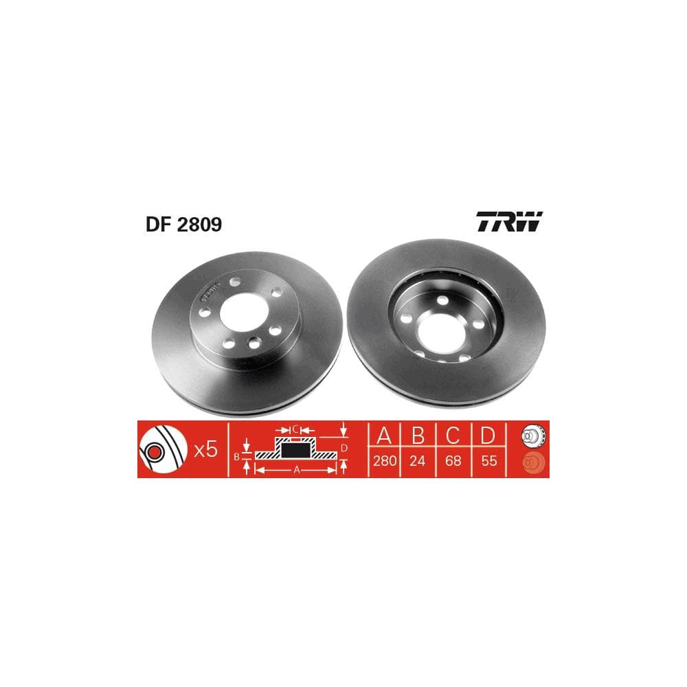 Disc frana TRW DF2809
