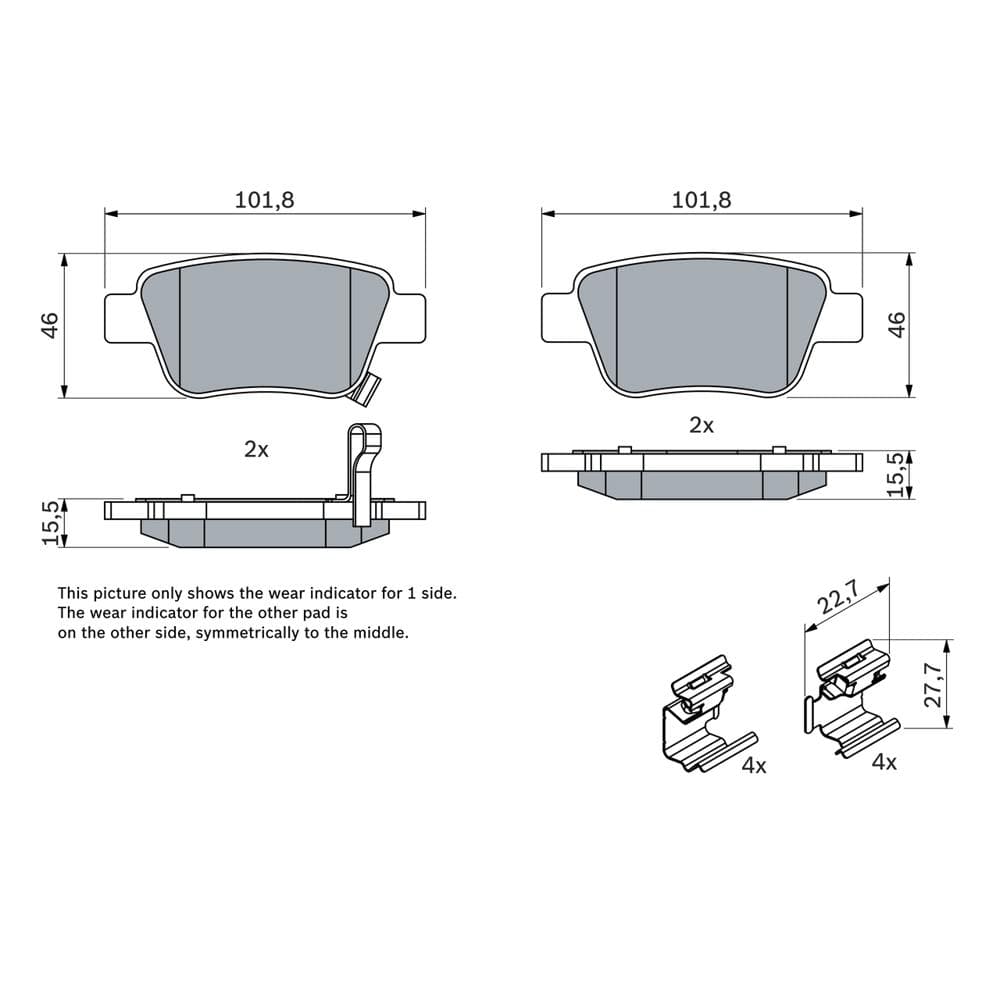 Set placute frana disc BOSCH 0 986 424 798