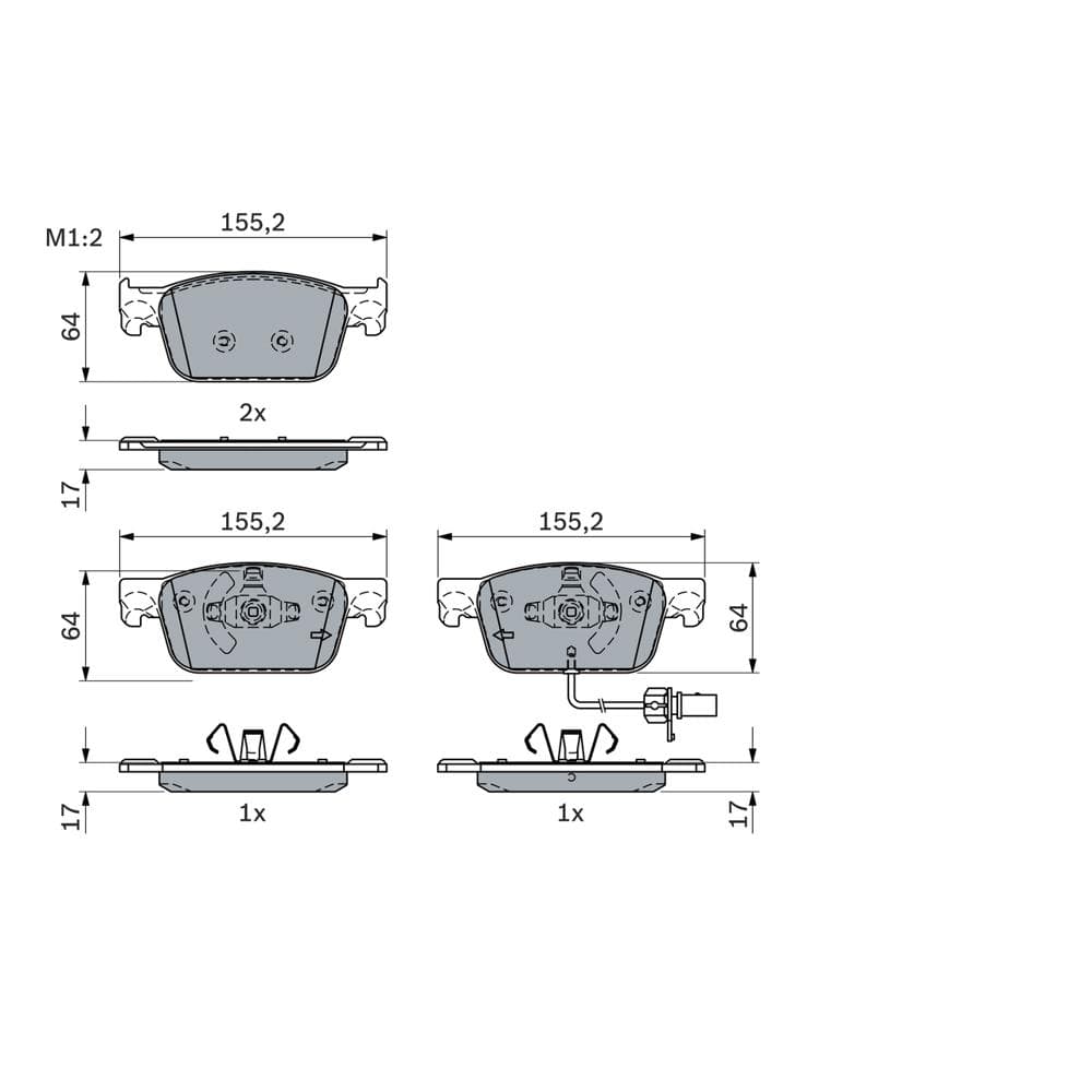 Set placute frana disc BOSCH 0 986 424 433