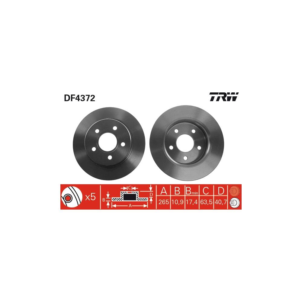 Disc frana TRW DF4372