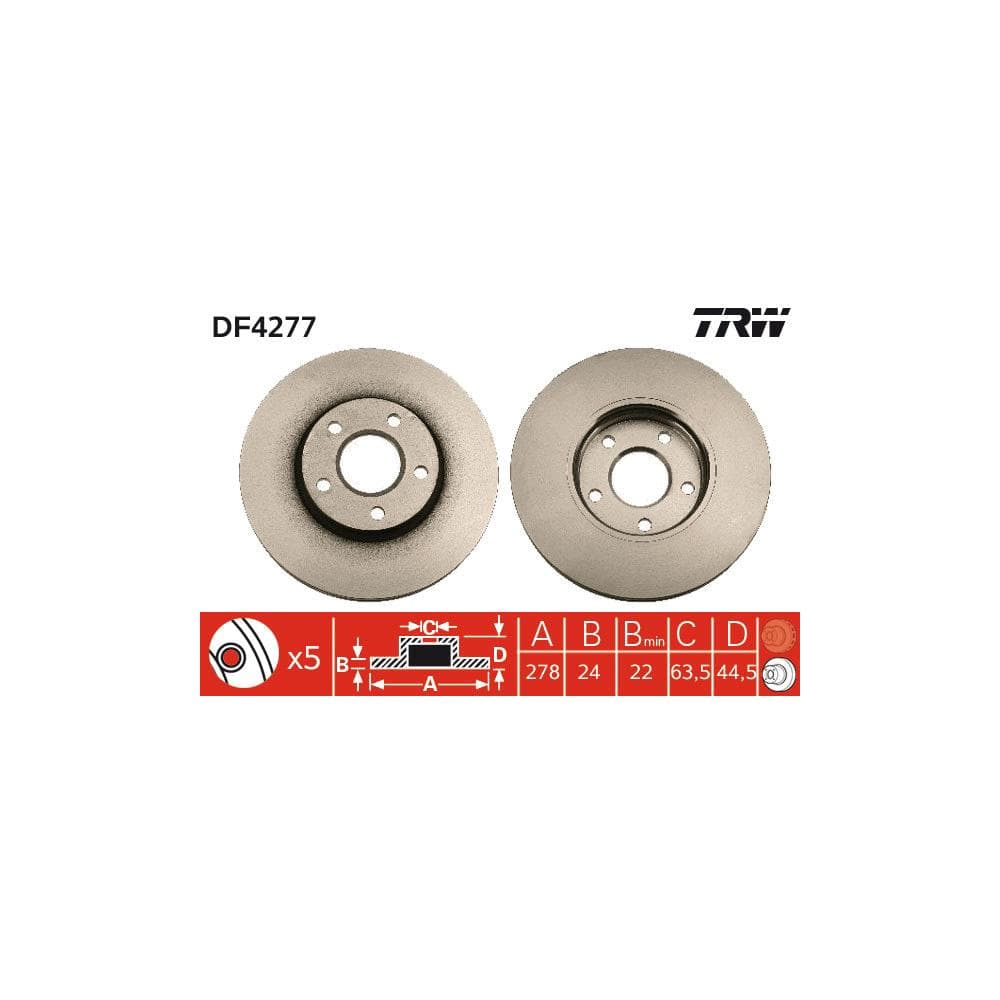 Disc frana TRW DF4277