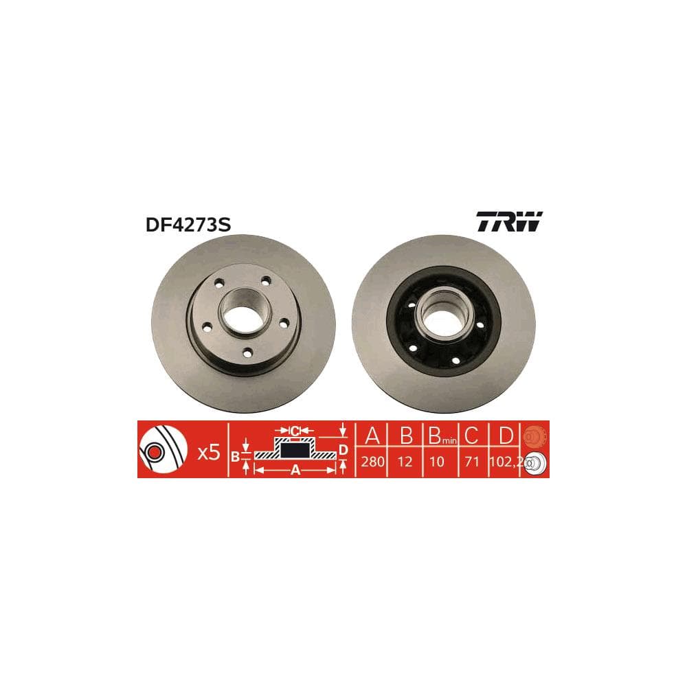 Disc frana TRW DF4273S