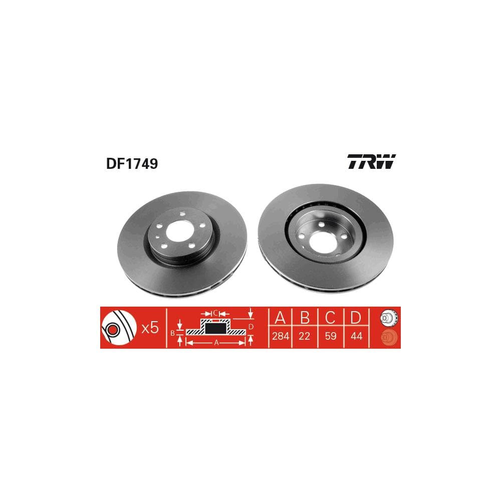 Disc frana TRW DF1749