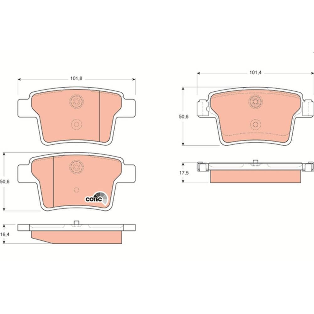 Set placute frana disc TRW GDB1665