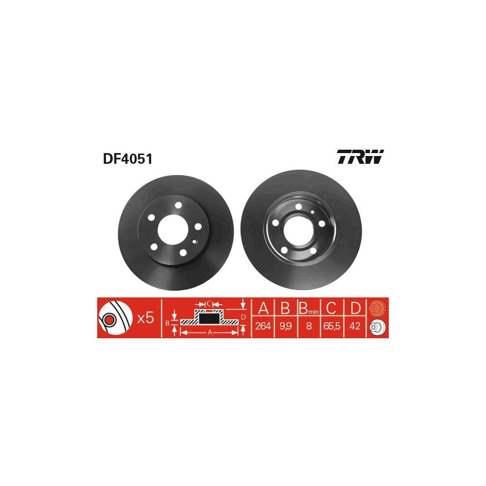 Disc frana TRW DF4051