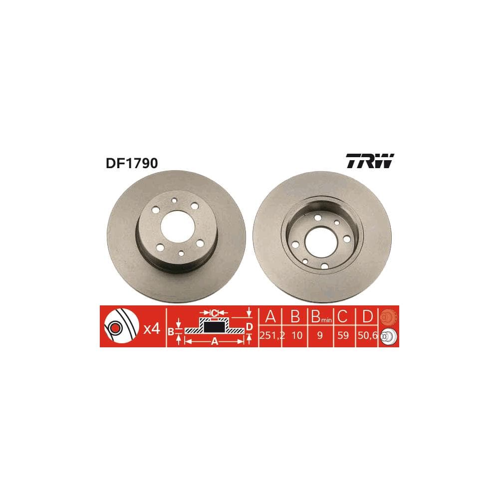 Disc frana TRW DF1790