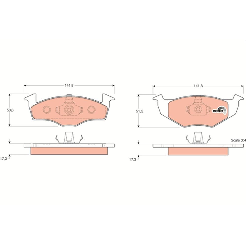 Set placute frana disc TRW GDB1274