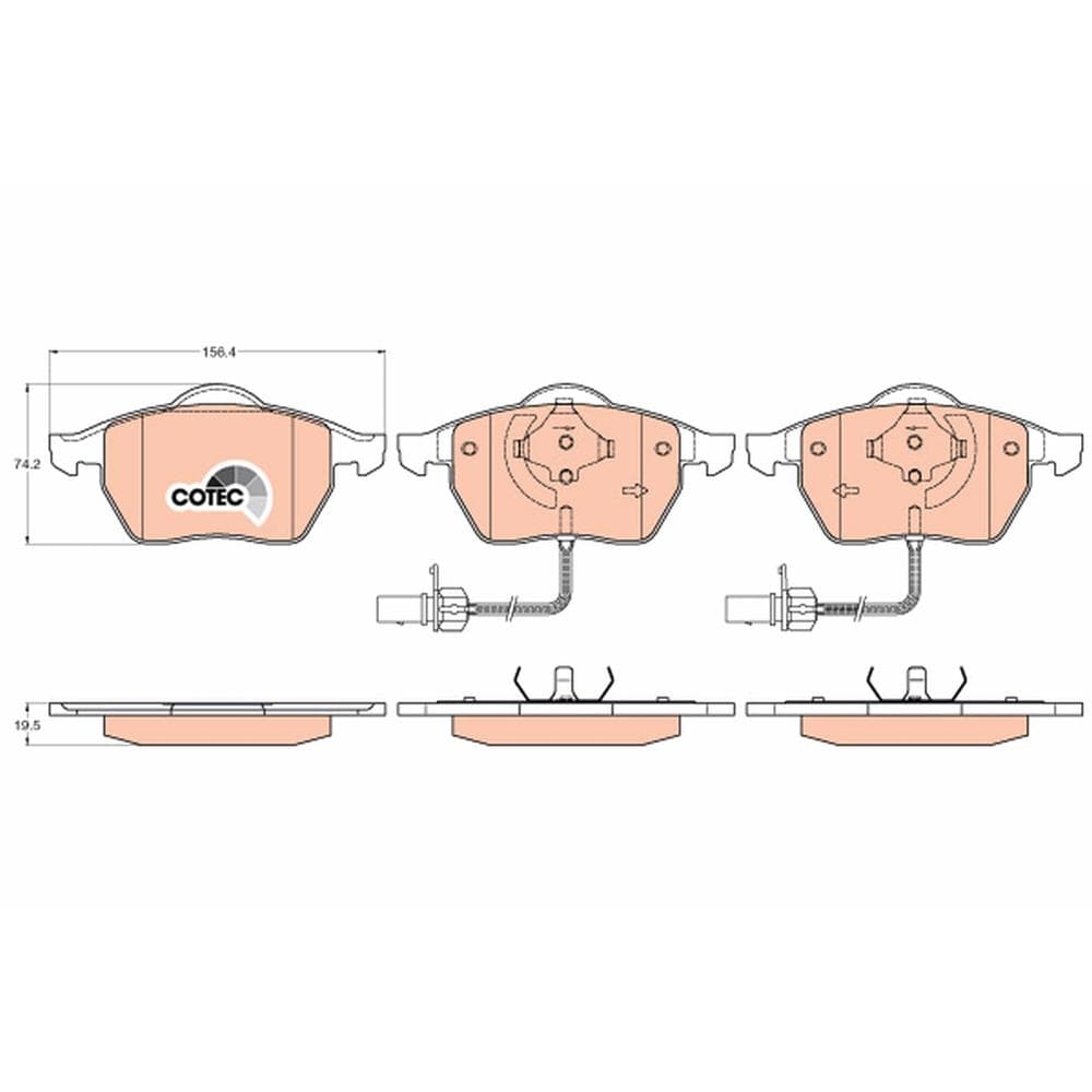 Set placute frana disc TRW GDB1307