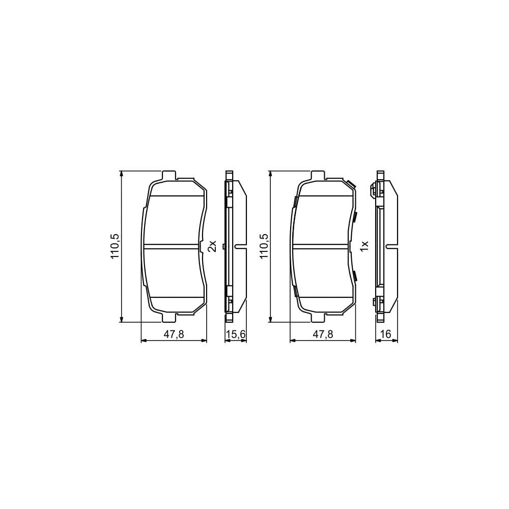 Set placute frana disc BOSCH 0 986 494 828