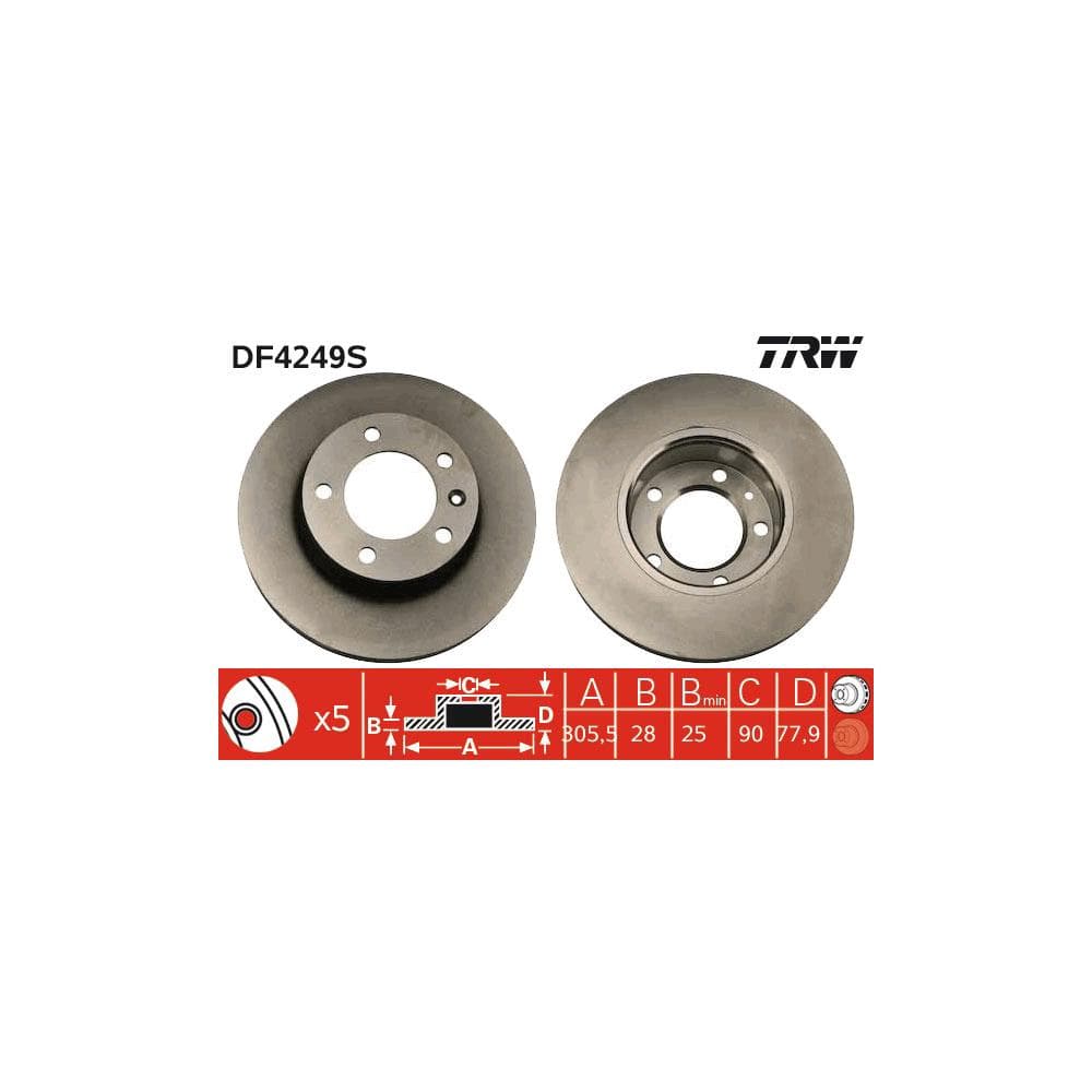 Disc frana TRW DF4249S
