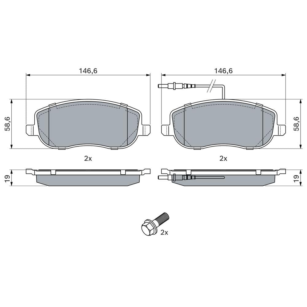 Set placute frana disc BOSCH 0 986 424 789