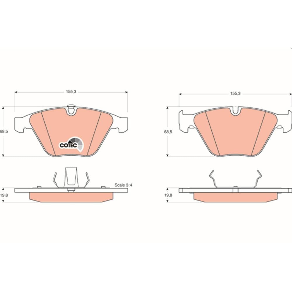 Set placute frana disc TRW GDB1498