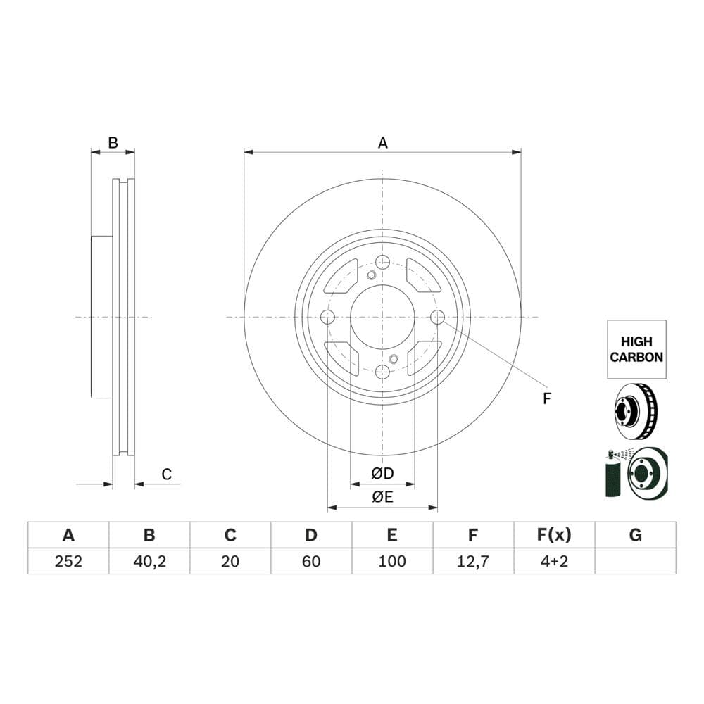 Disc frana BOSCH 0 986 479 F37