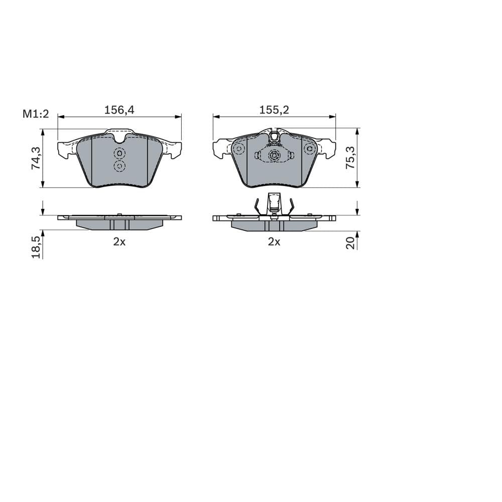 Set placute frana disc BOSCH 0 986 424 125