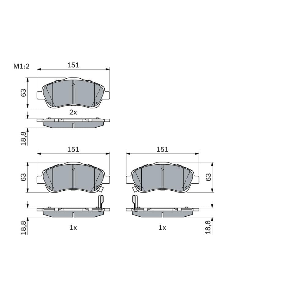 Set placute frana disc BOSCH 0 986 494 054