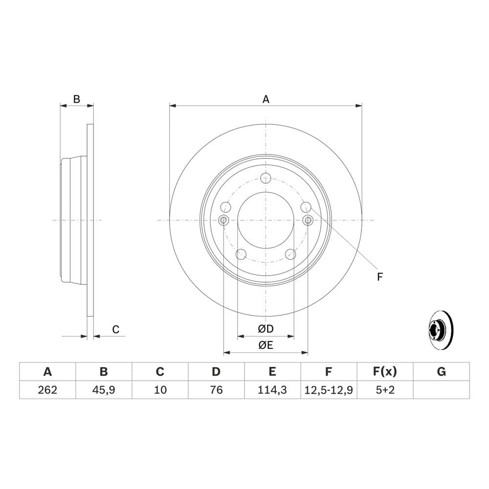 Disc frana BOSCH 0 986 479 052