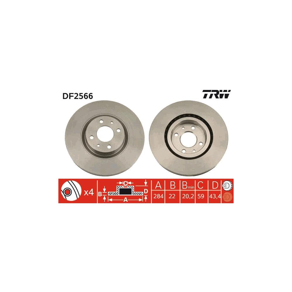 Disc frana TRW DF2566