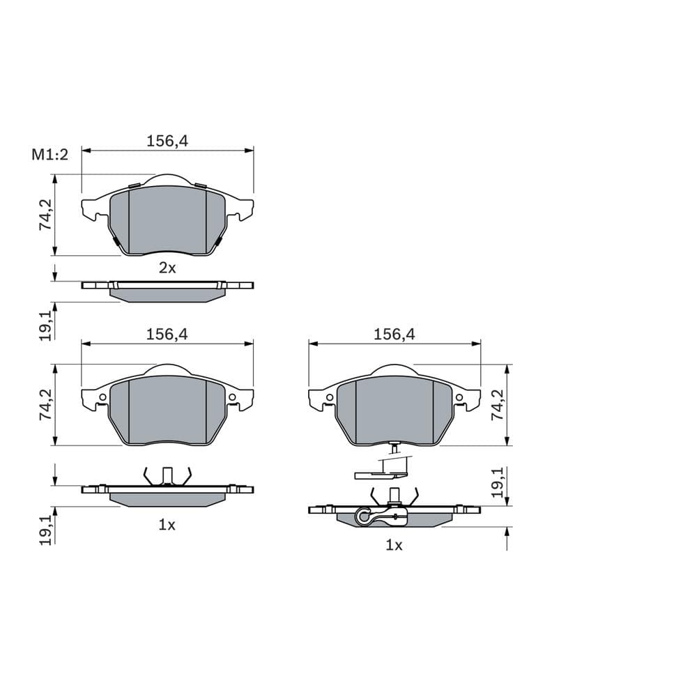 Set placute frana disc BOSCH 0 986 494 018