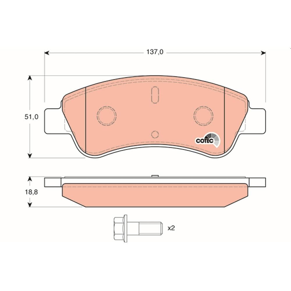 Set placute frana disc TRW GDB1463