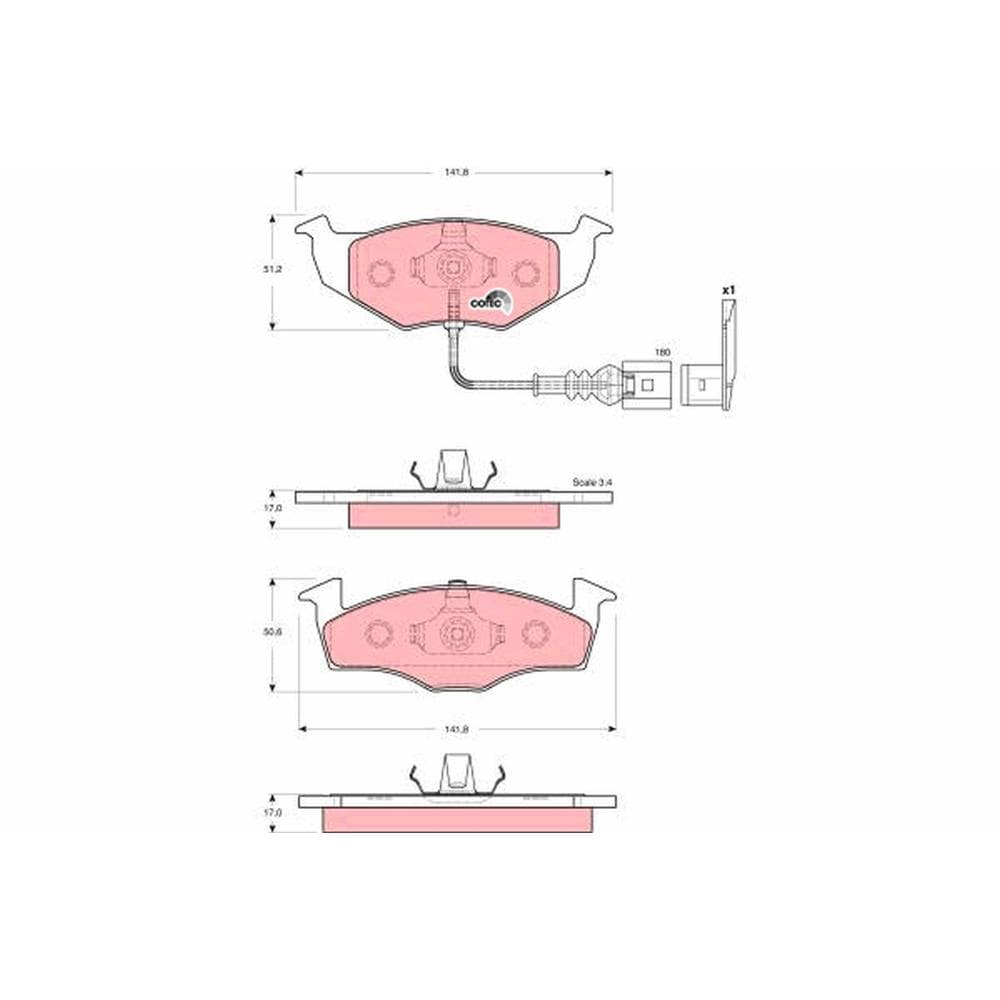 Set placute frana disc TRW GDB1586