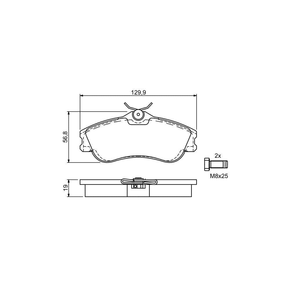Set placute frana disc BOSCH 0 986 424 583