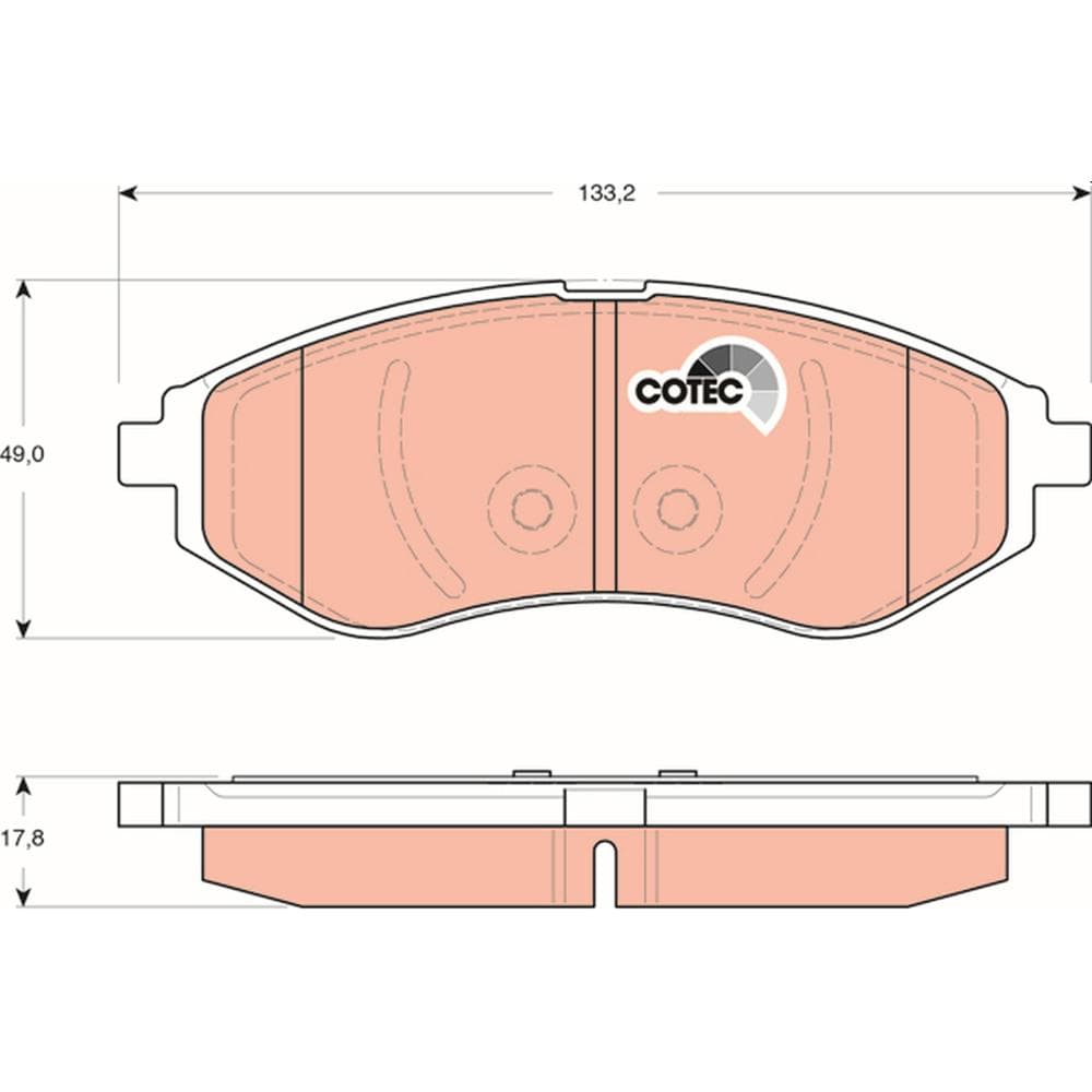 Set placute frana disc TRW GDB3330