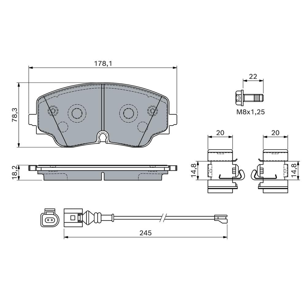Set placute frana disc BOSCH 0 986 460 162