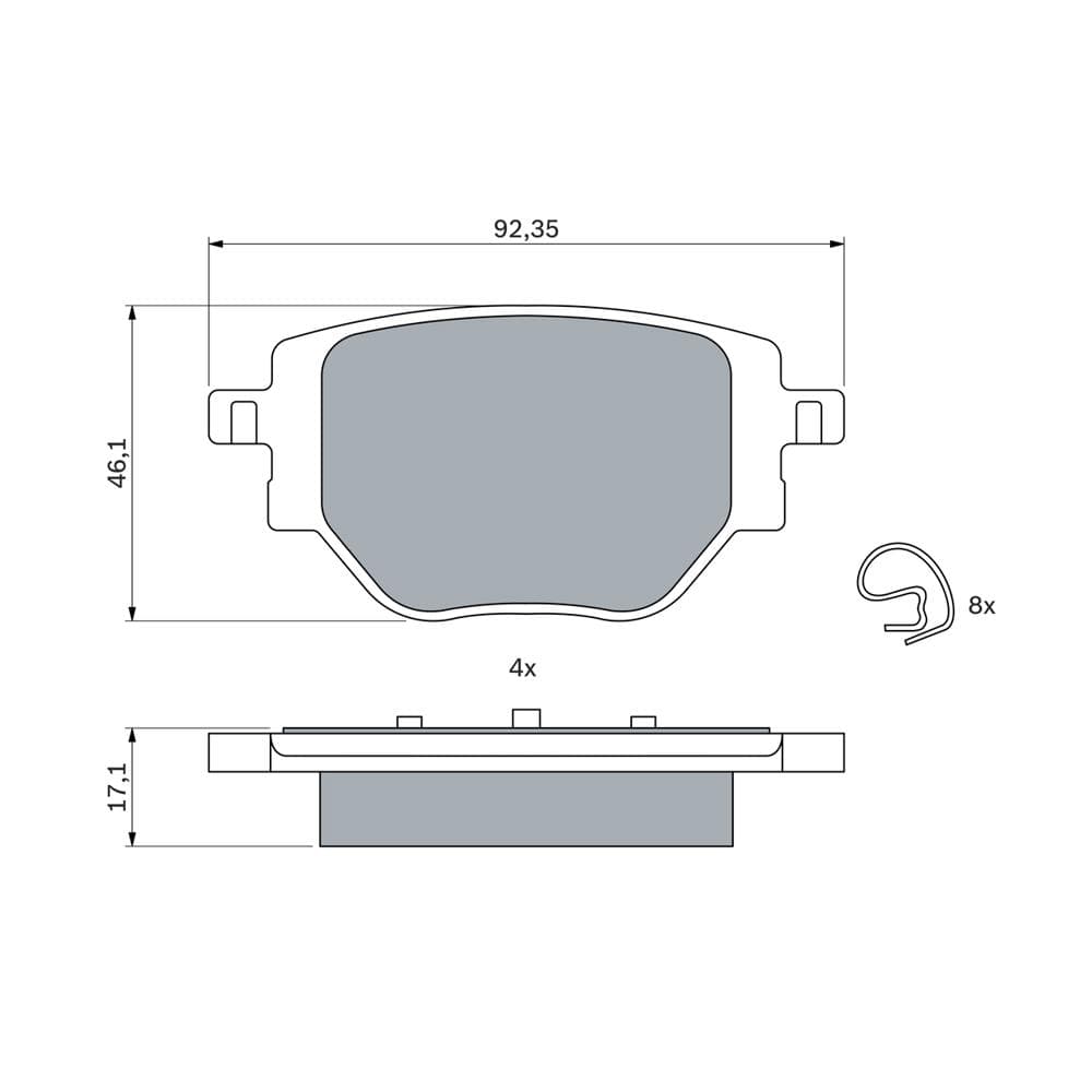 Set placute frana disc BOSCH 0 986 424 988