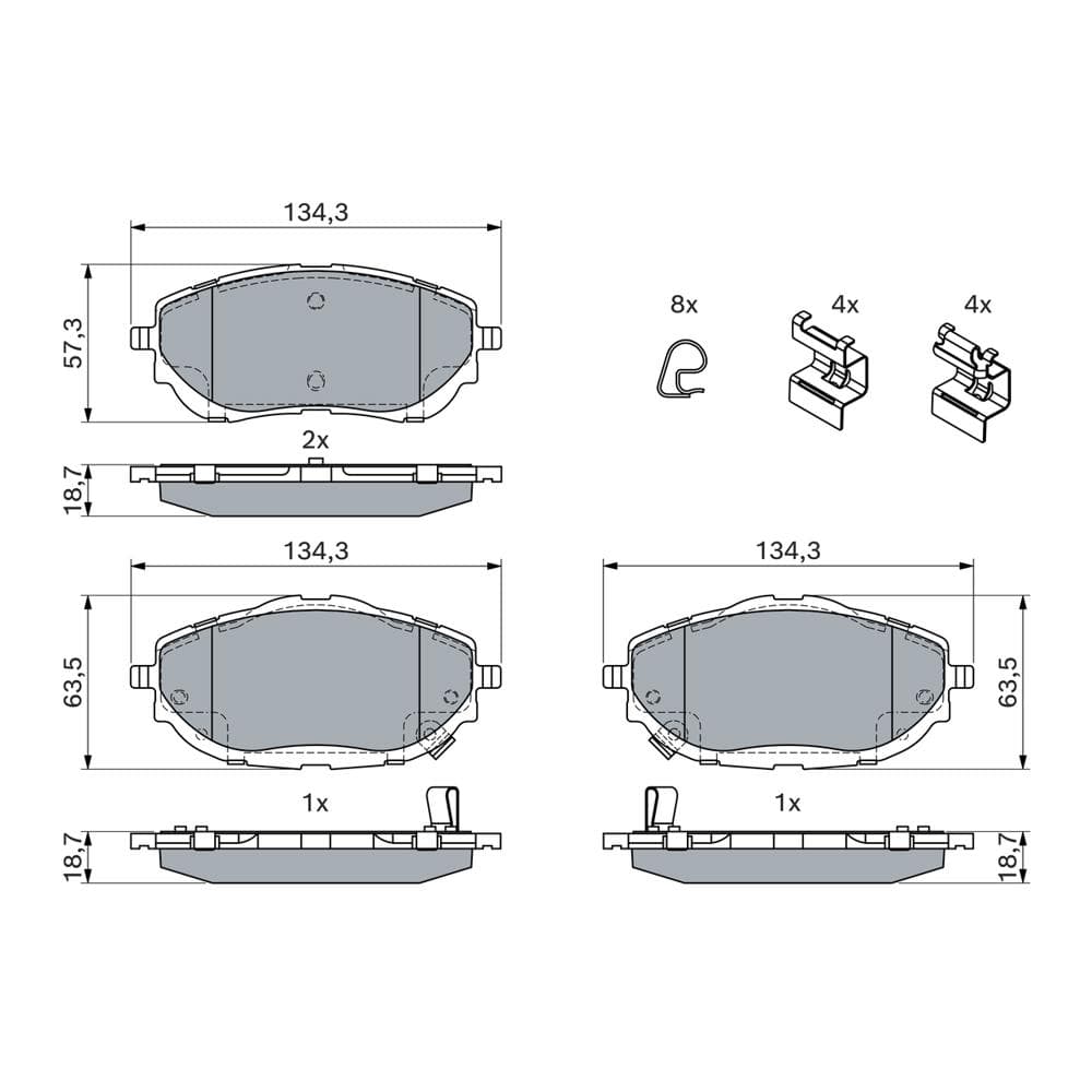 Set placute frana disc BOSCH 0 986 494 676