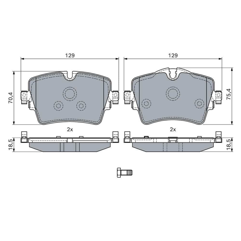 Set placute frana disc BOSCH 0 986 494 940