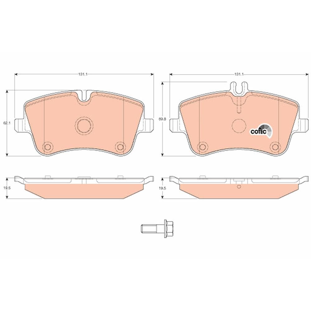 Set placute frana disc TRW GDB1413