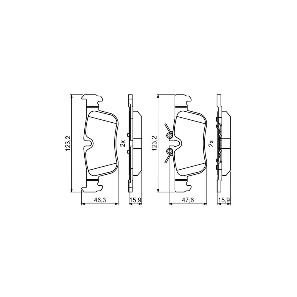 Set placute frana disc BOSCH 0 986 494 812