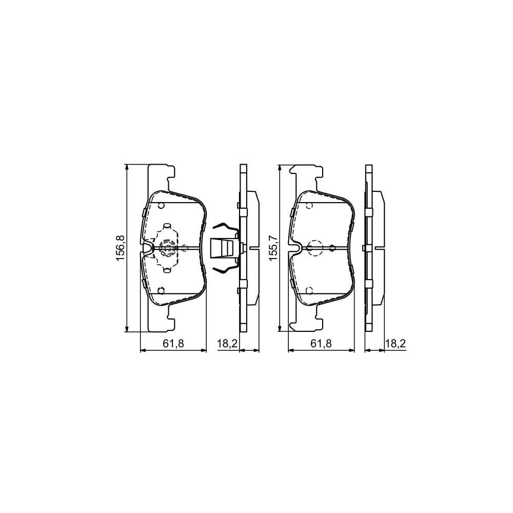 Set placute frana disc BOSCH 0 986 494 689