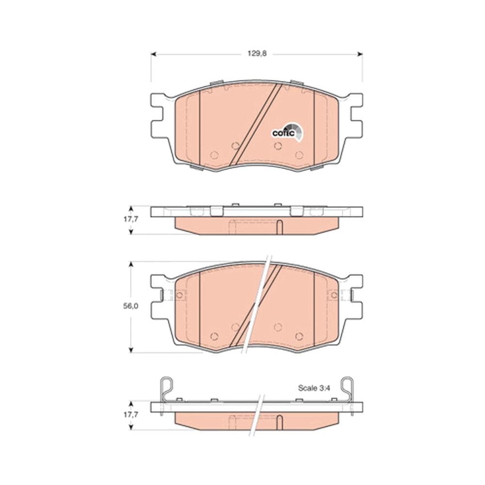 Set placute frana disc TRW GDB3420