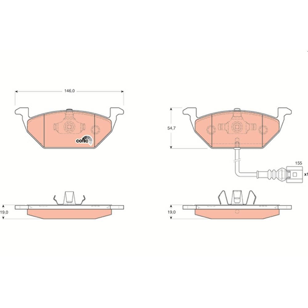 Set placute frana disc TRW GDB1658