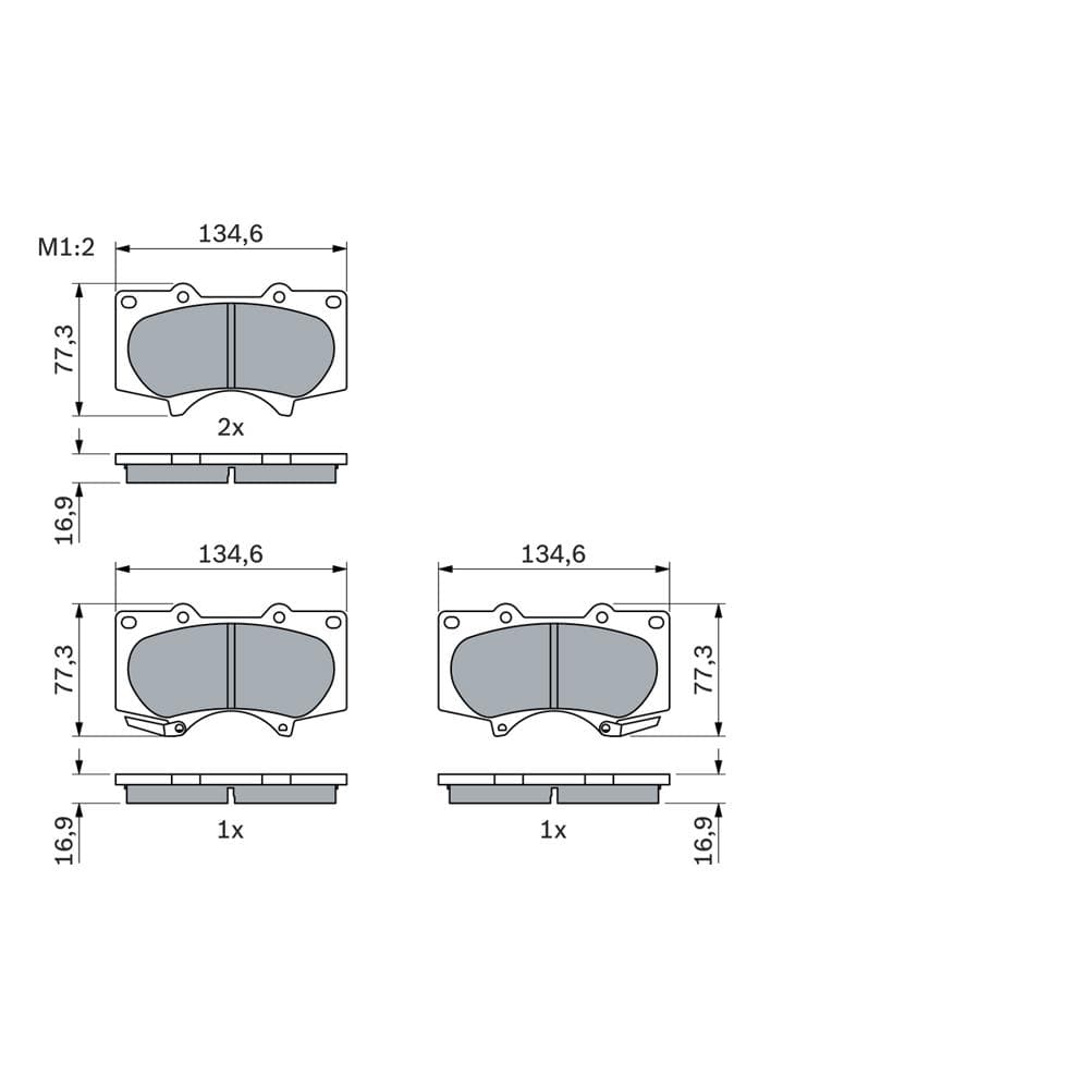 Set placute frana disc BOSCH 0 986 494 153
