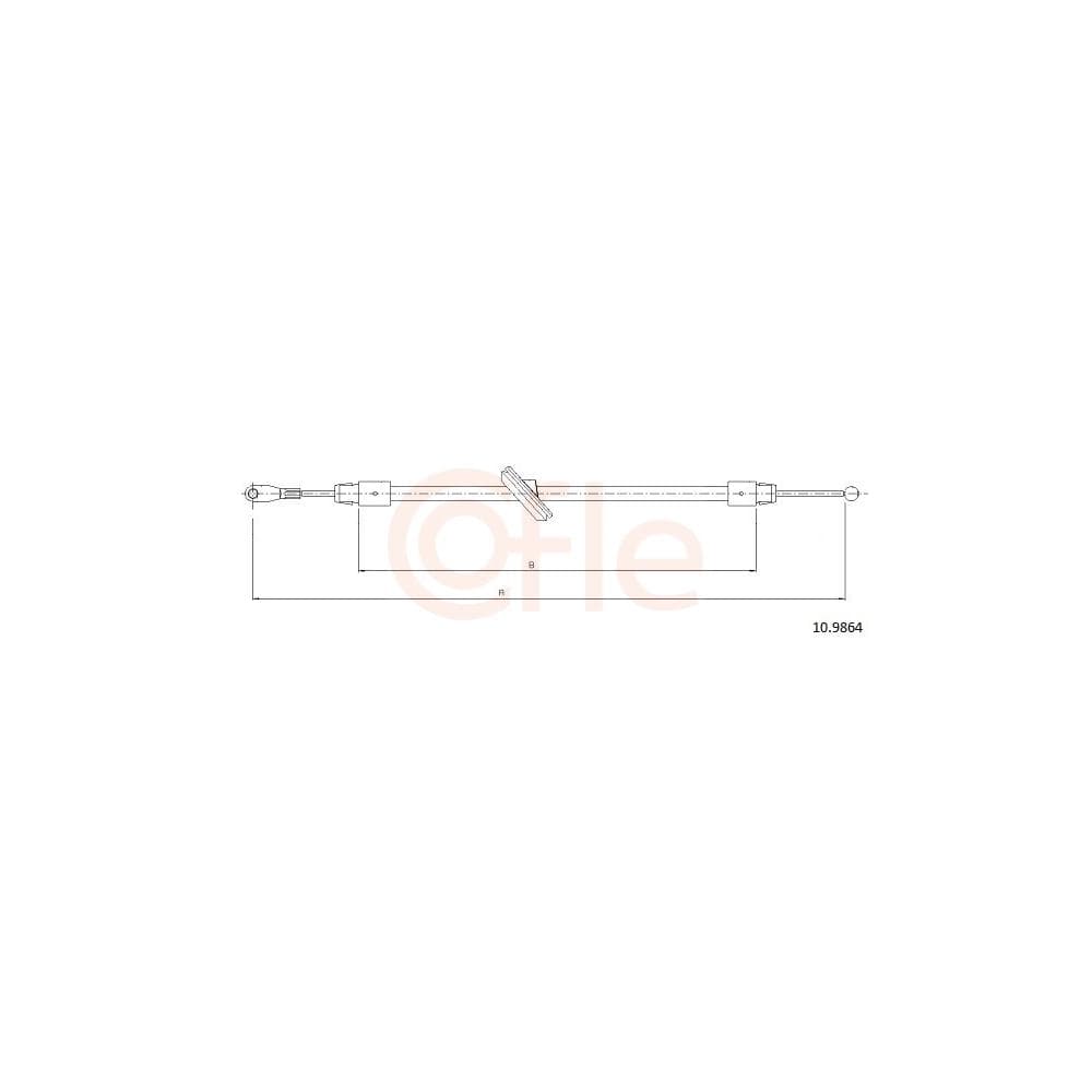Cablu, frana de parcare COFLE 10.9864