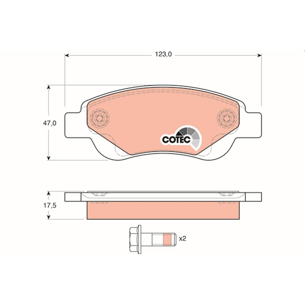 Set placute frana disc TRW GDB1633