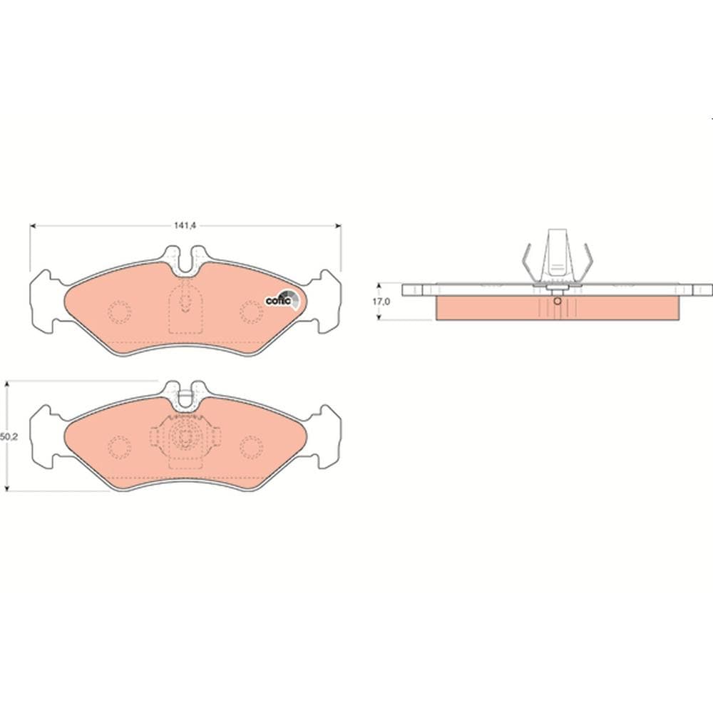Set placute frana disc TRW GDB1262