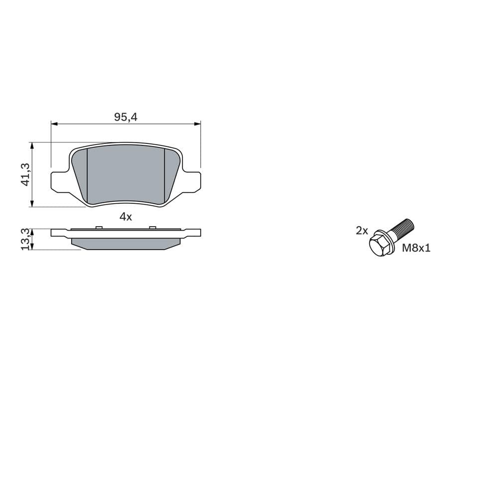 Set placute frana disc BOSCH 0 986 494 023