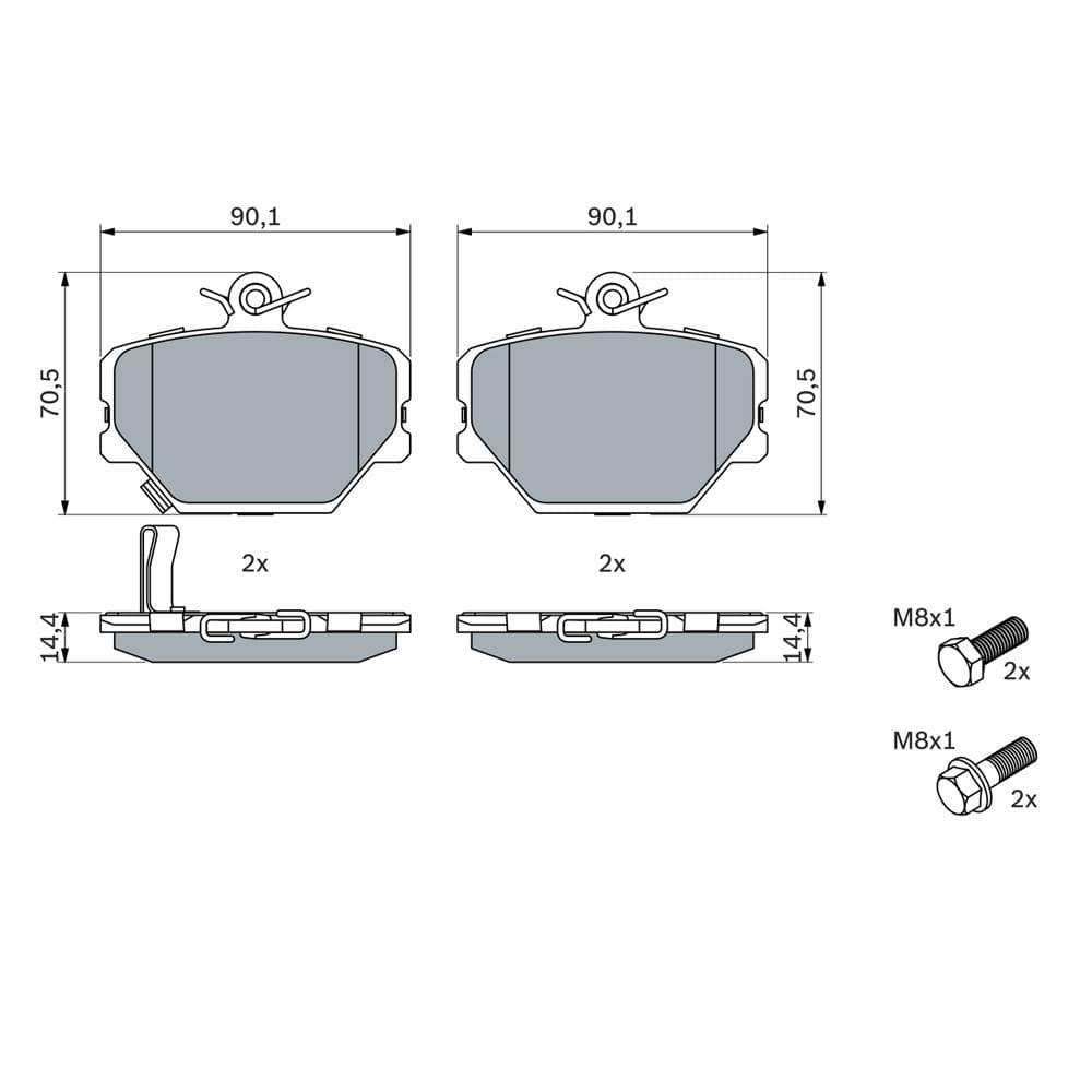 Set placute frana disc BOSCH 0 986 424 471