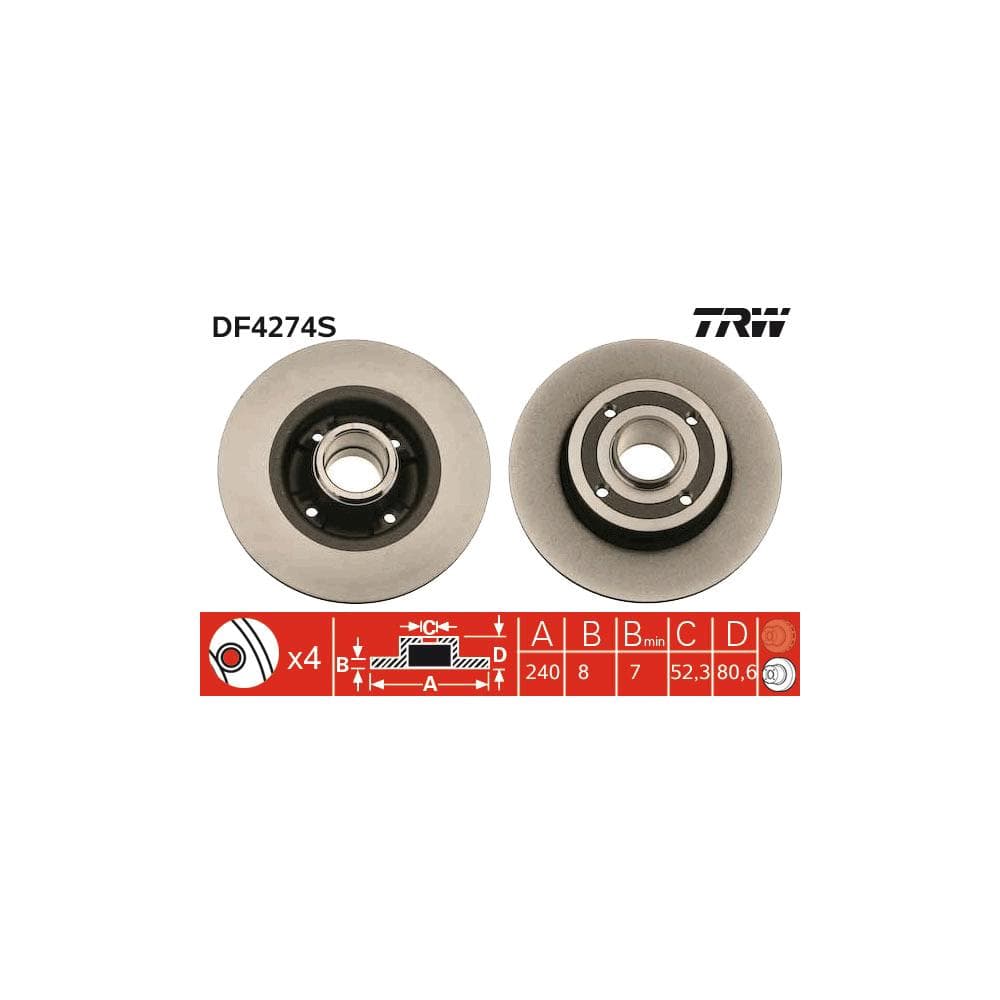 Disc frana TRW DF4274S