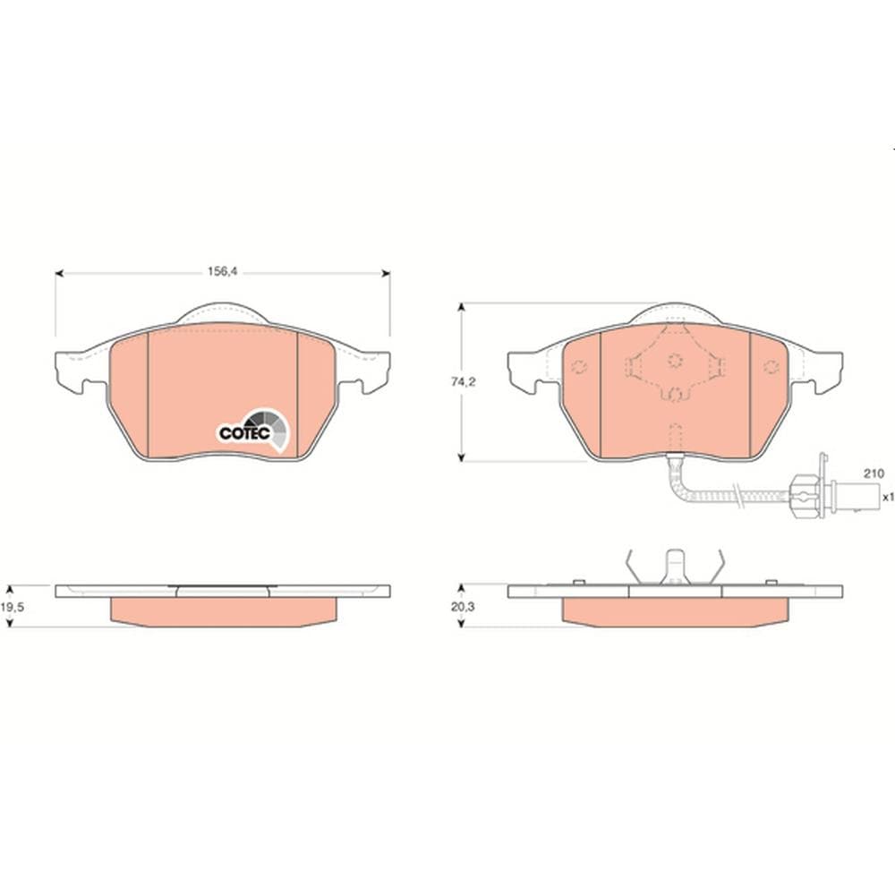 Set placute frana disc TRW GDB1440