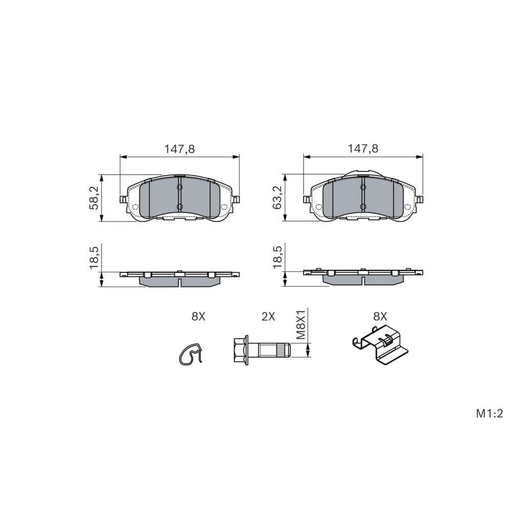 Set placute frana disc BOSCH 0 986 494 714